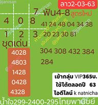 แนวทางหวยลาว 2/3/63 ชุดที่8