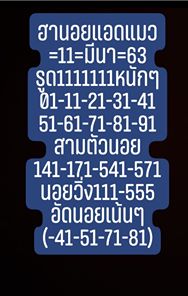 แนวทางหวยฮานอย 11/3/63 ชุดที่3