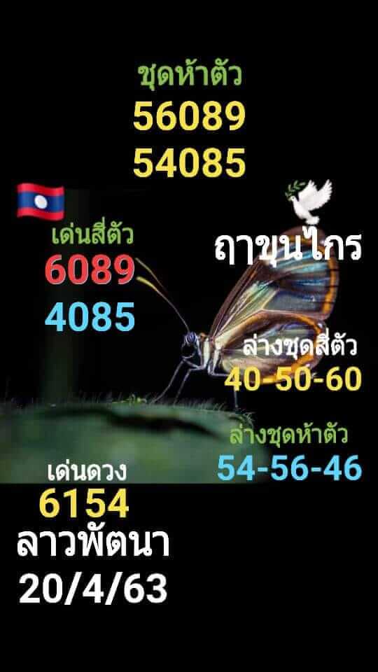 แนวทางหวยลาว 20/4/63 ชุดที่10