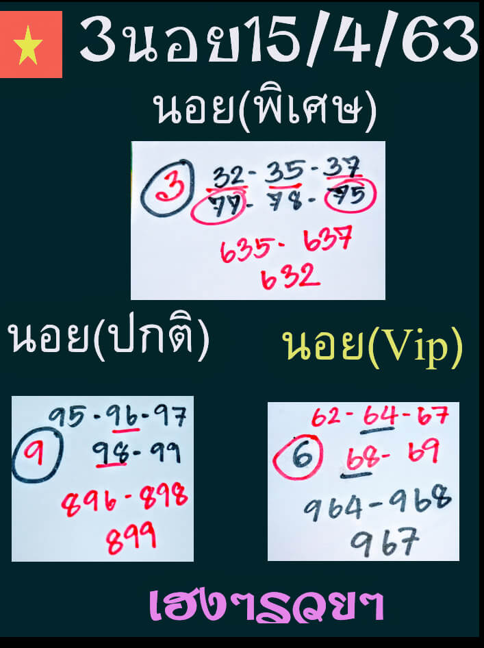 แนวทางหวยฮานอย 15/4/63 ชุดที่4