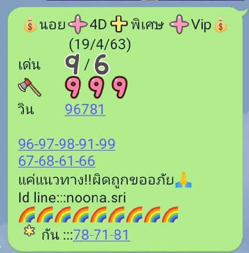 แนวทางหวยฮานอย 20/4/63 ชุดที่1