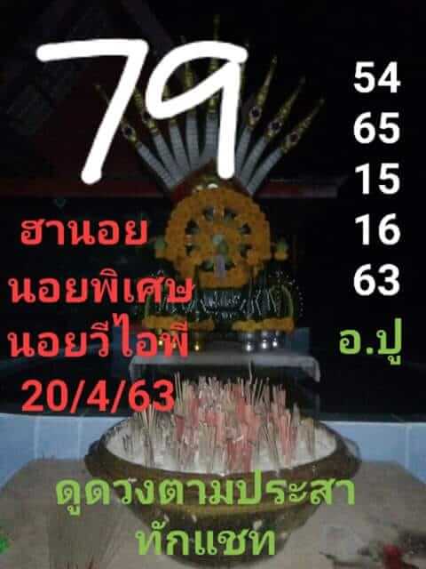 แนวทางหวยฮานอย 20/4/63 ชุดที่9