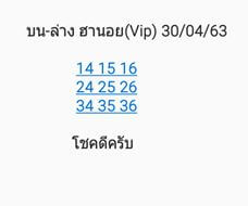 แนวทางหวยฮานอย 30/4/63 ชุดที่4