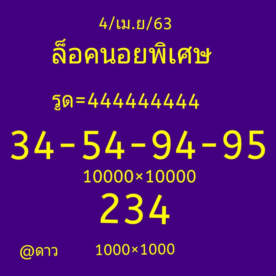 แนวทางหวยฮานอย 4/4/63 ชุดที่ 6