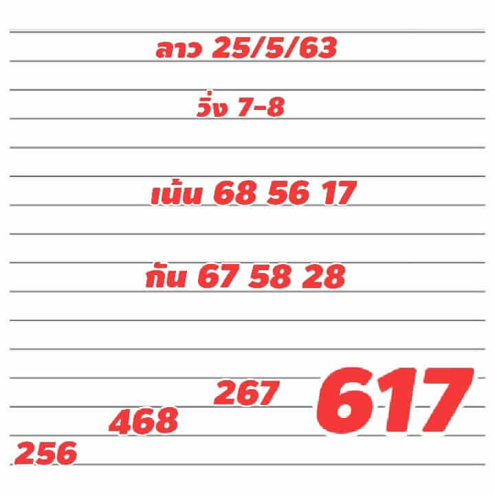 แนวทางหวยลาว 25/5/63 ชุดที่13