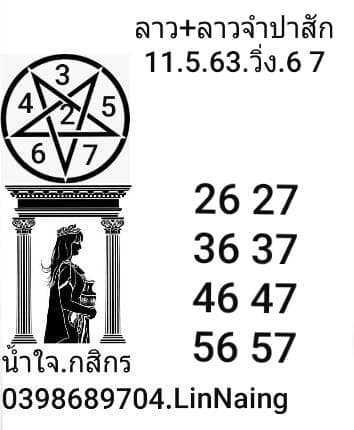 แนวทางหวยลาว11/5/63 ชุดที่1