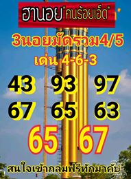 แนวทางหวยฮานอย 4/5/63 ชุดที่9