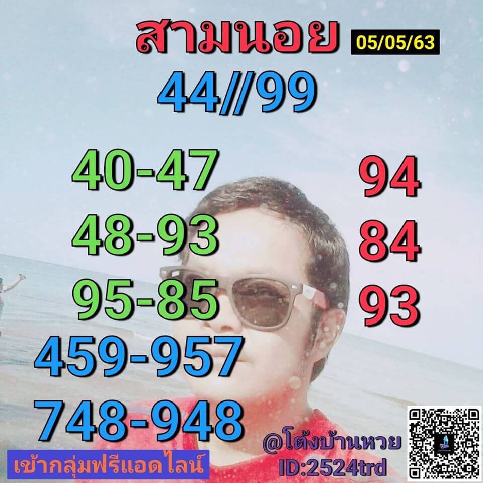 แนวทางหวยฮานอย 5/5/63 ชุดที่4