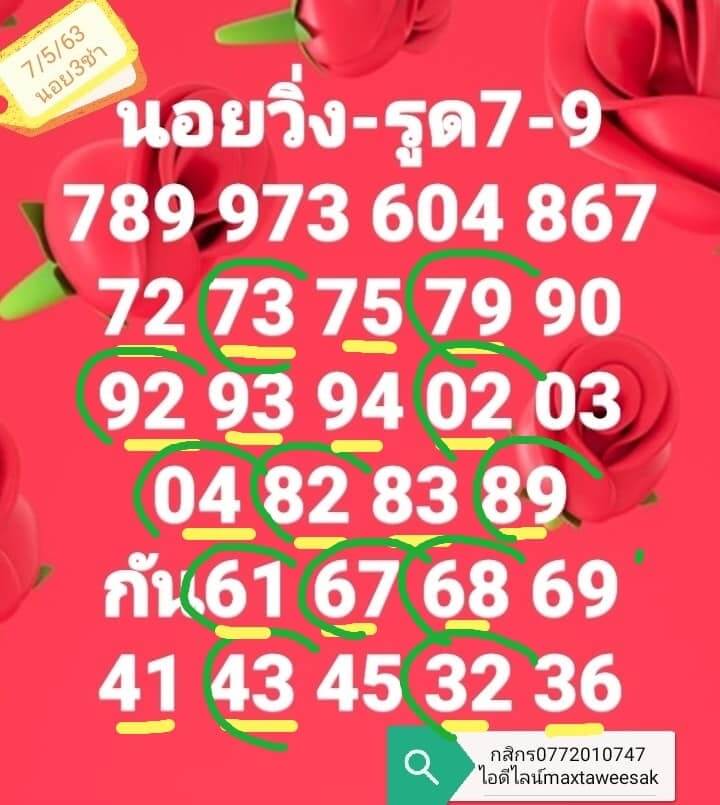 แนวทางหวยลาว 7/5/63 ชุดที่ 7