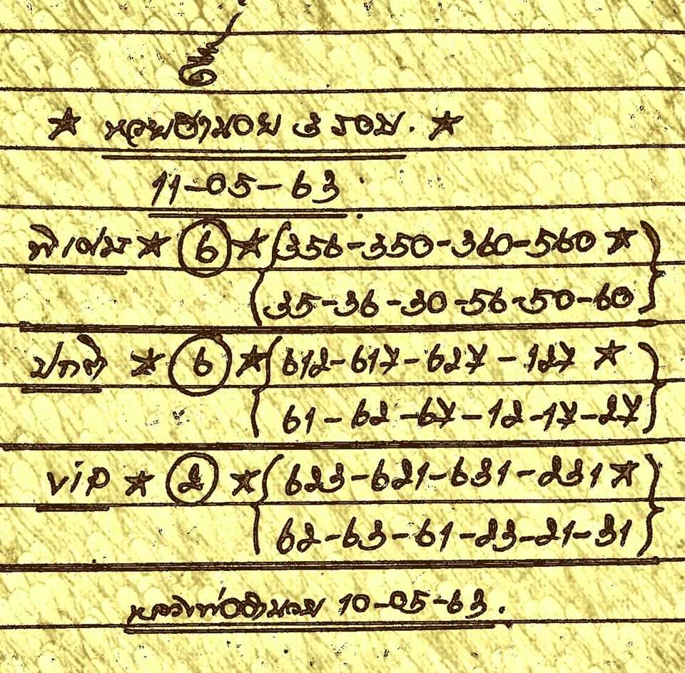 แนวทางหวยฮานอย 11/5/63 ชุดที่8