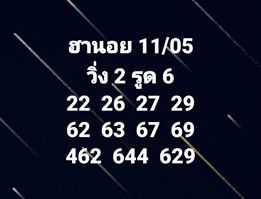 แนวทางหวยฮานอย 11/5/63 ชุดที่9