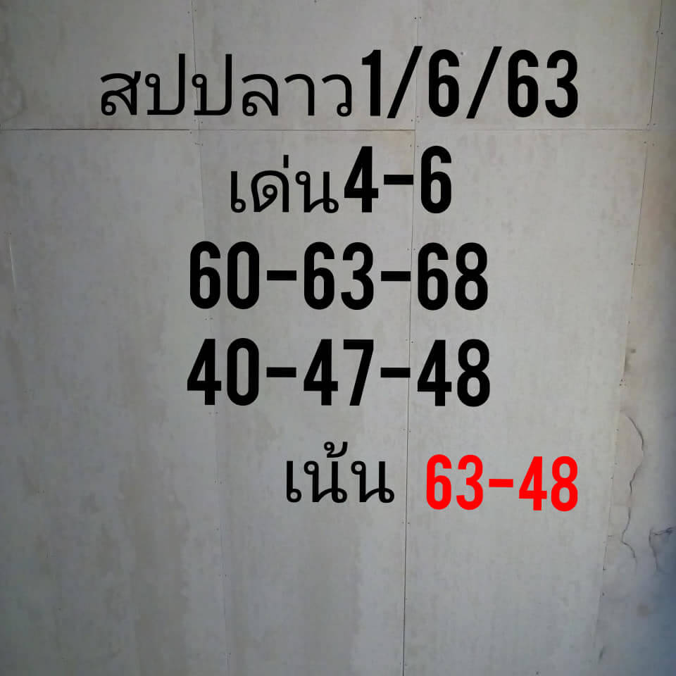 แนวทางหวยลาว 1/6/63 ชุดที่17