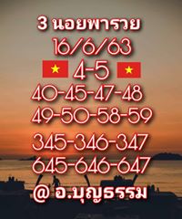 แนวทางหวยฮานอย 16/6/63 ชุดที่4