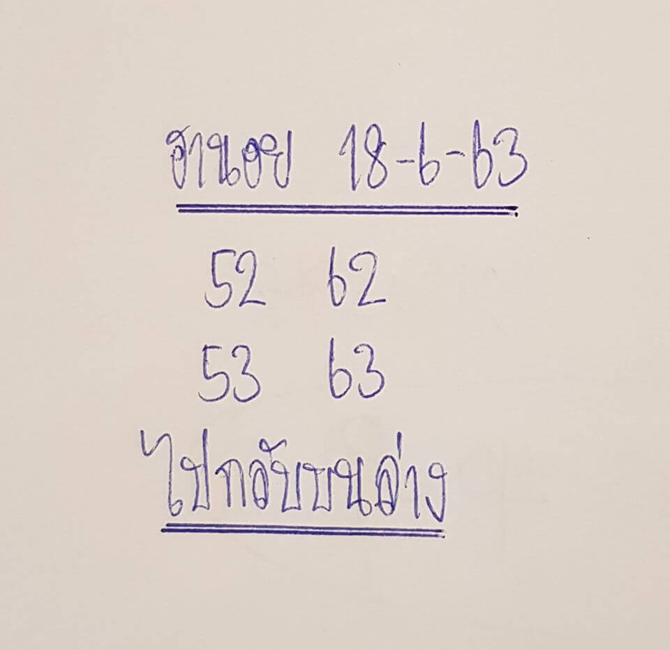 แนวทางหวยฮานอย 18/6/63 ชุดที่12