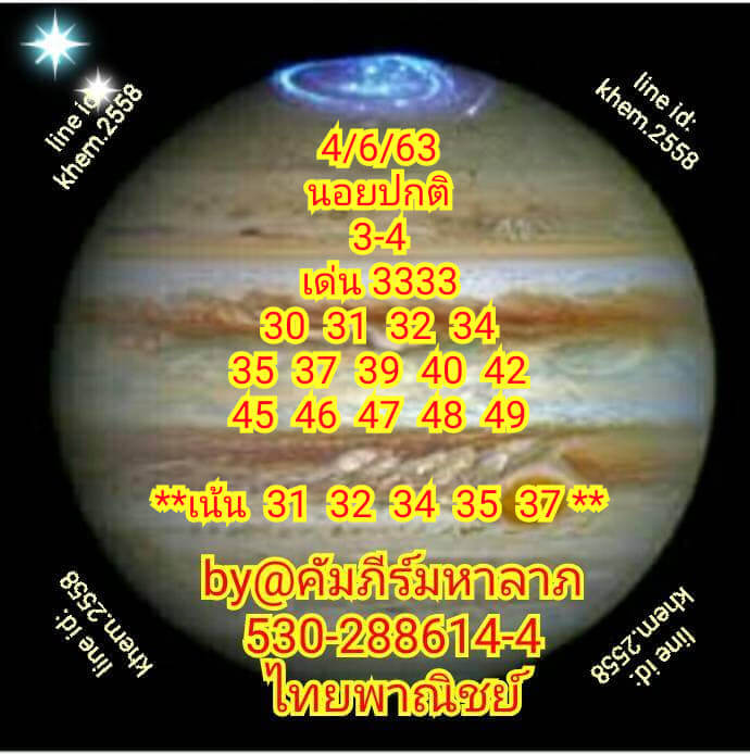 แนวทางหวยฮานอย 4/6/63 ชุดที่6