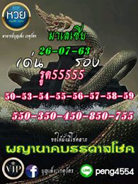 แนวทางหวยมาเลย์ 26/7/63 ชุดที่2