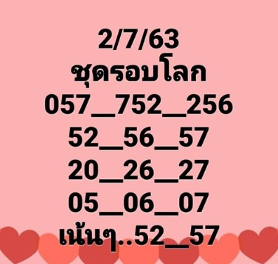 แนวทางหวยลาว 2/7/63 ชุดที่20