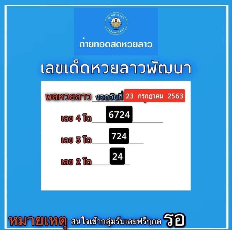 แนวทางหวยลาว 23/7/63 ชุดที่5