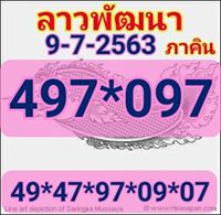 แนวทางหวยลาว 9/7/63 ชุดที่6