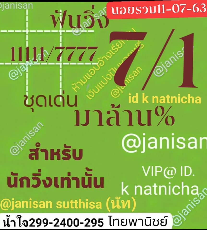 แนวทางหวยฮานอย 11/7/63 ชุดที่14