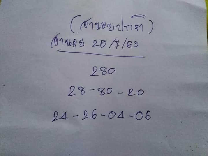 แนวทางหวยฮานอย 25/7/63 ชุดที่10