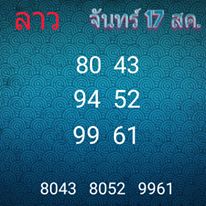 แนวทางหวยลาว 17-8-63 ชุดที่3