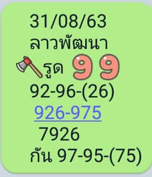 แนวทางหวยลาว 31/8/63 ชุดที่15