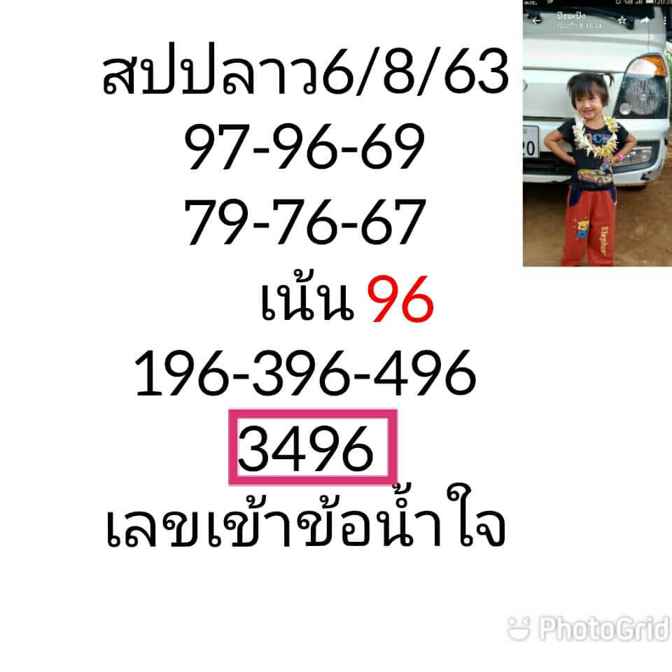 แนวทางหวยลาว 6/8/63 ชุดที่6