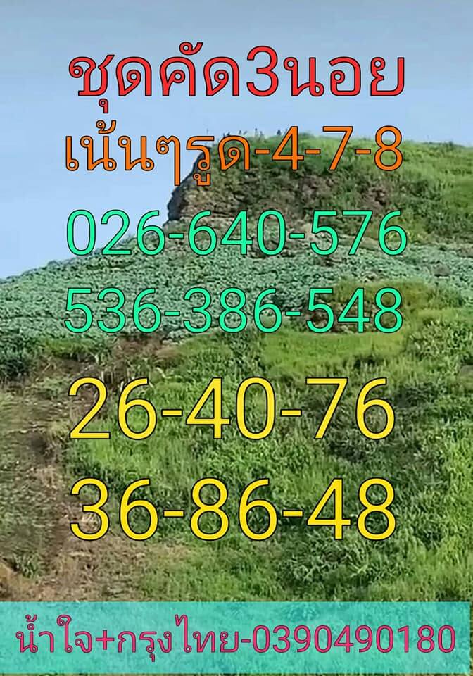 แนวทางหวยฮานอย 7/8/63 ชุดที่13