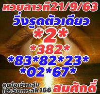 แนวทางหวยลาว 21/9/63 ชุดที่3