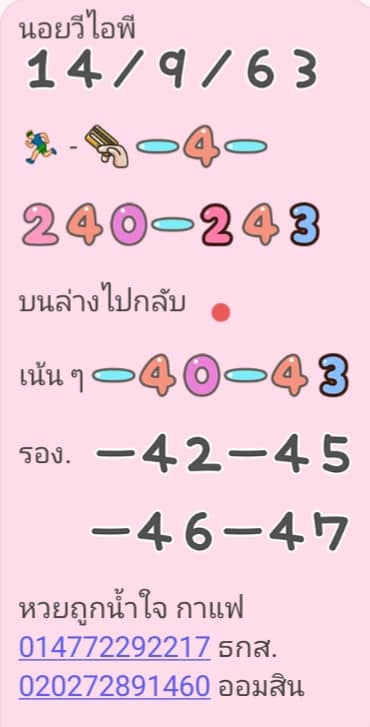 แนวทางหวยฮานอย 14/9/63 ชุดที่7