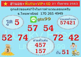 แนวทางหวยฮานอย 21/9/63 ชุดที่3