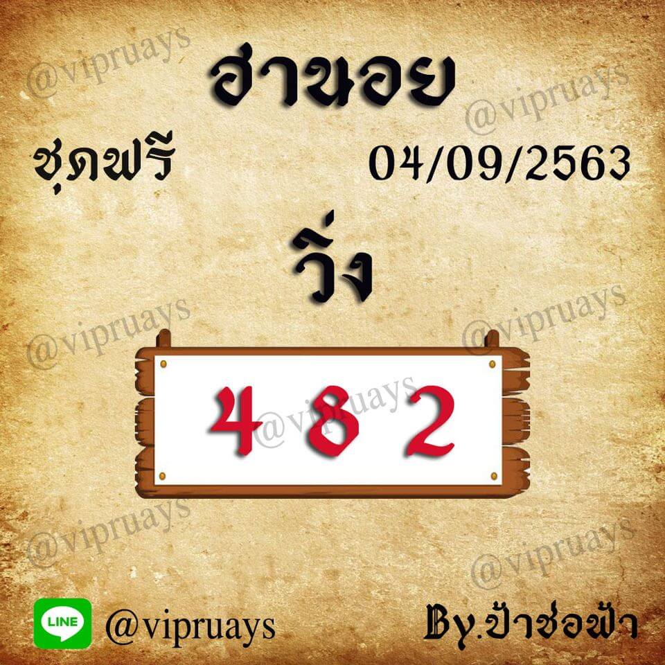 แนวทางหวยฮานอย 4/9/63 ชุดที่8