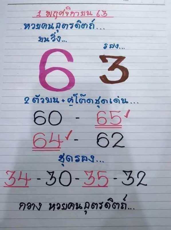 หวยคนอุตรดิตถ์ 1/11/63