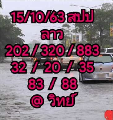 แนวทางหวยลาว 15/10/63 ชุดที่10