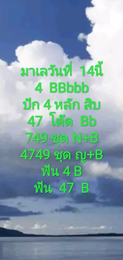 แนวทางหวยมาเลย์ 14/11/63 ชุดที่4