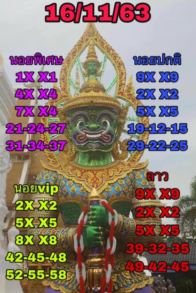 แนวทางหวยลาว 16/11/63 ชุดที่6