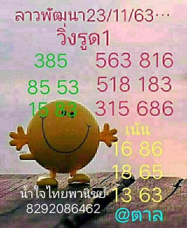 แนวทางหวยลาว 23/11/63 ชุดที่3