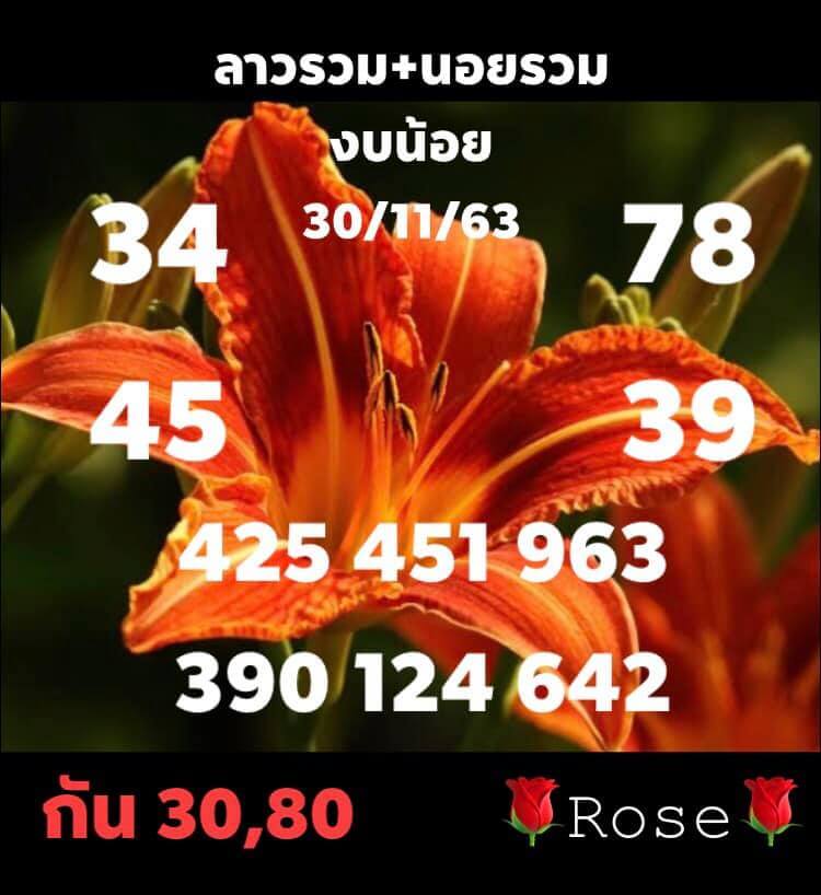 แนวทางหวยลาว 30/11/63 ชุดที่ 2