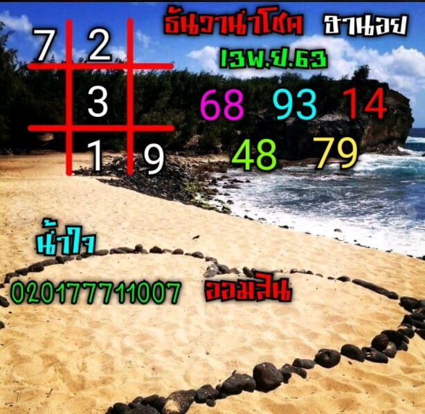 แนวทางหวยฮานอย 13/11/63 ชุดที่8