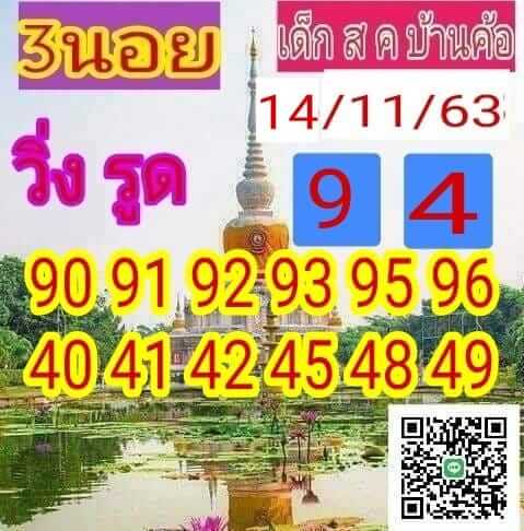 แนวทางหวยฮานอย 14/11/63 ชุดที่12