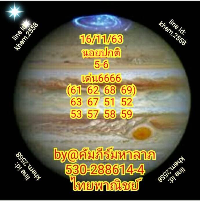 แนวทางหวยฮานอย 16/11/63 ชุดที่19