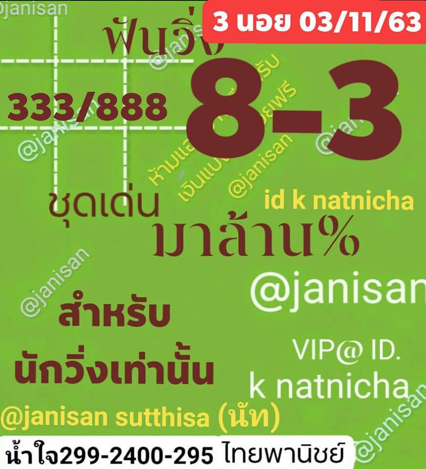 แนวทางหวยฮานอย 4/11/63 ชุดที่14