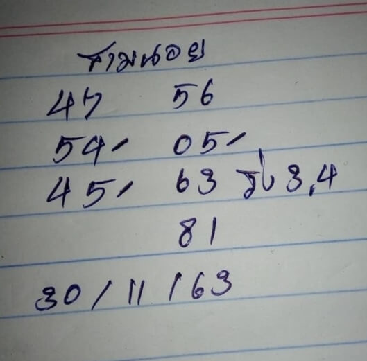 แนวทางหวยฮานอย 30/11/63 ชุดที่7