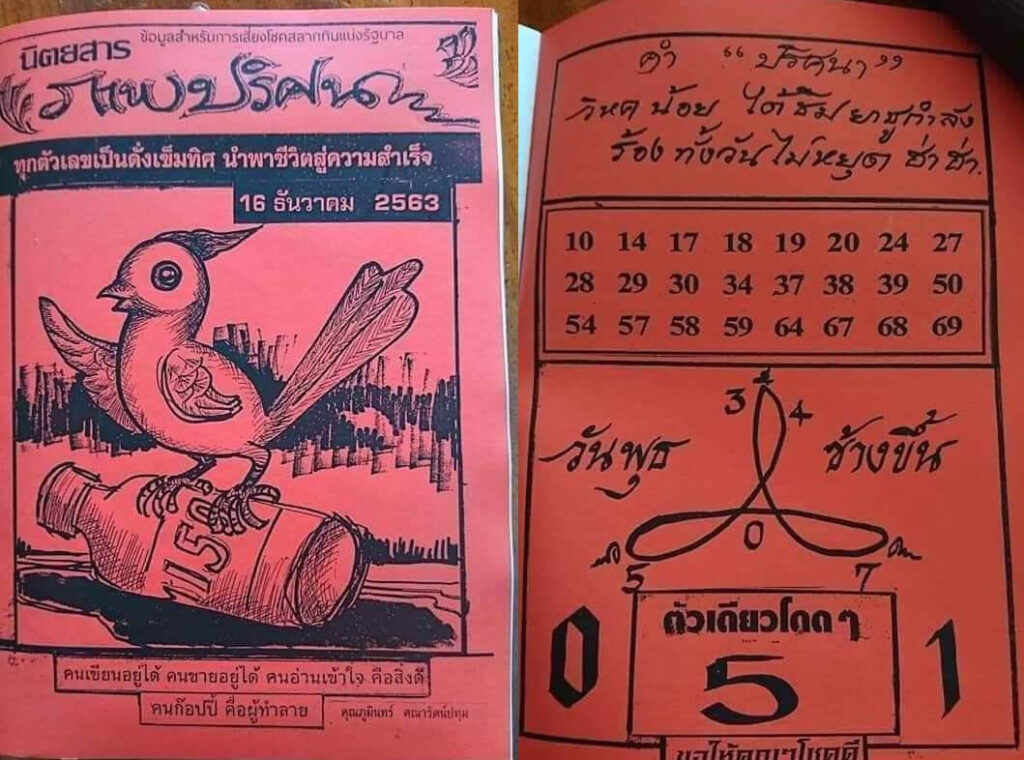 หวยภาพปริศนา 16/12/63
