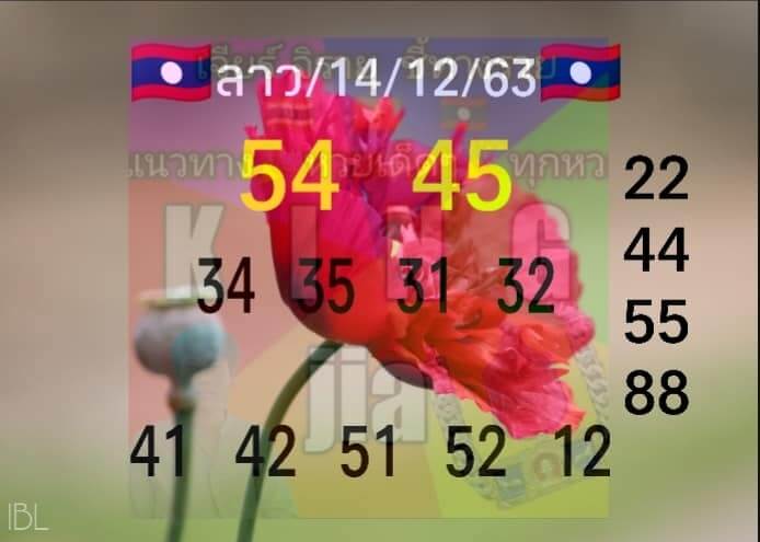 แนวทางหวยลาว 14/12/63 ชุดที่1