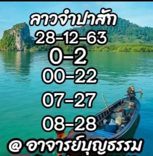 แนวทางหวยลาว 28/12/63 ชุดที่8