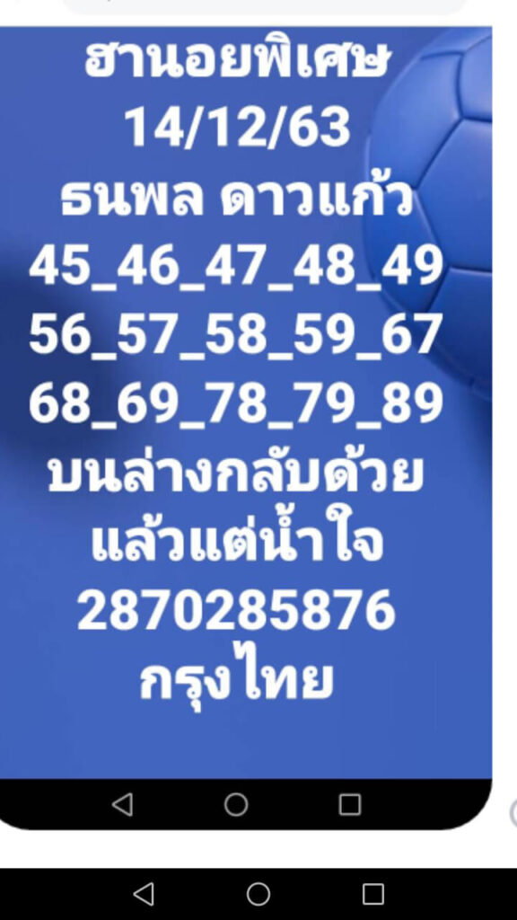 แนวทางหวยฮานอย 14/12/63 ชุดที่1