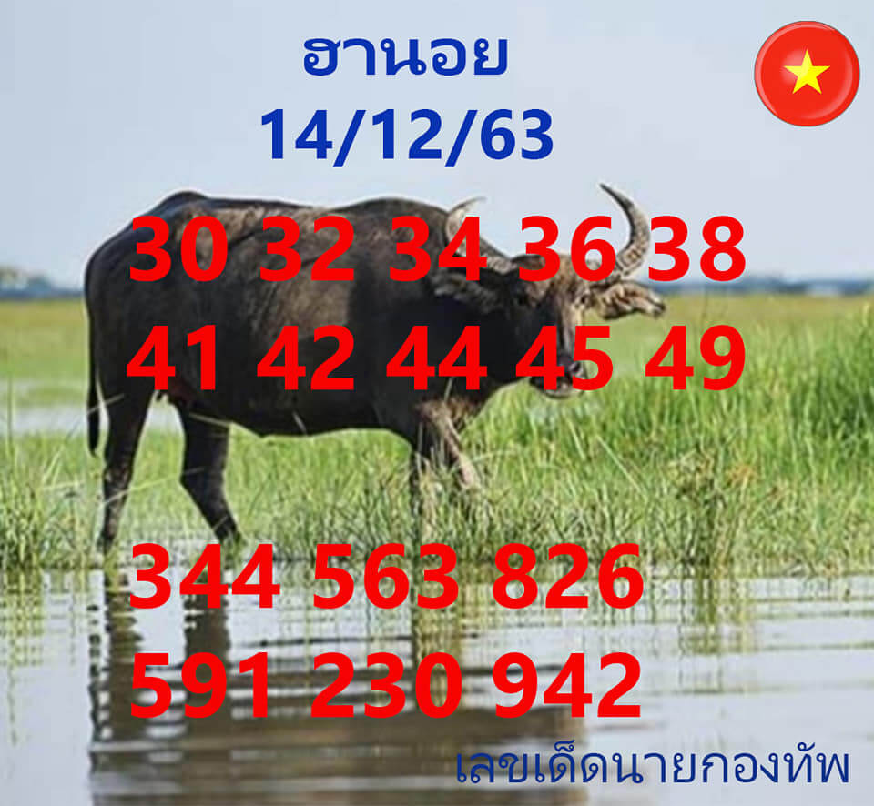 แนวทางหวยฮานอย 14/12/63 ชุดที่6