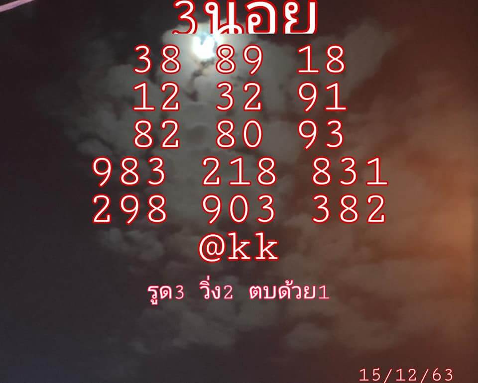 แนวทางหวยฮานอย 15/12/63 ชุดที่2